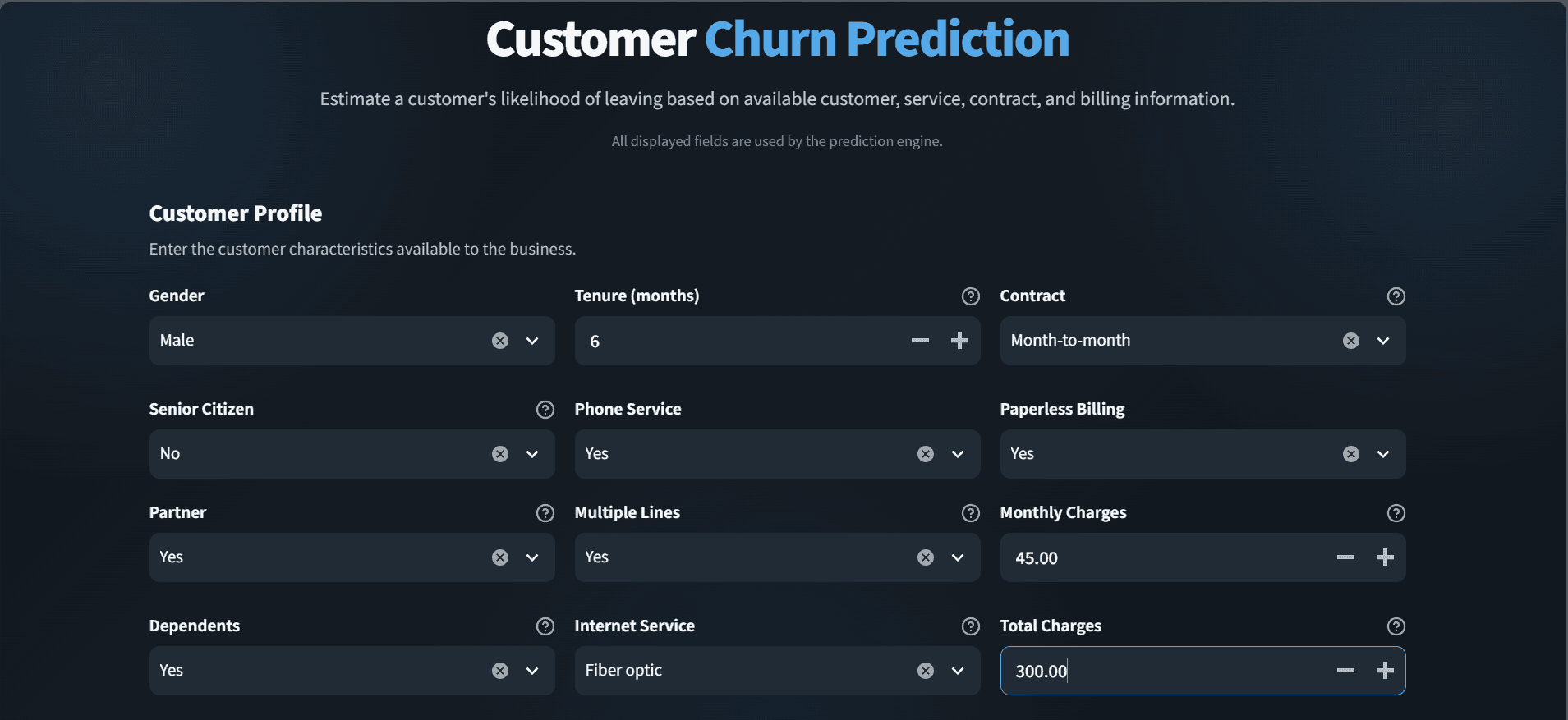 Customer Churn Prediction project preview